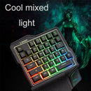 K1 Wired One Handed Mechanical Feel Gaming Keyboard RGB Backlit Keypad AU P9K4