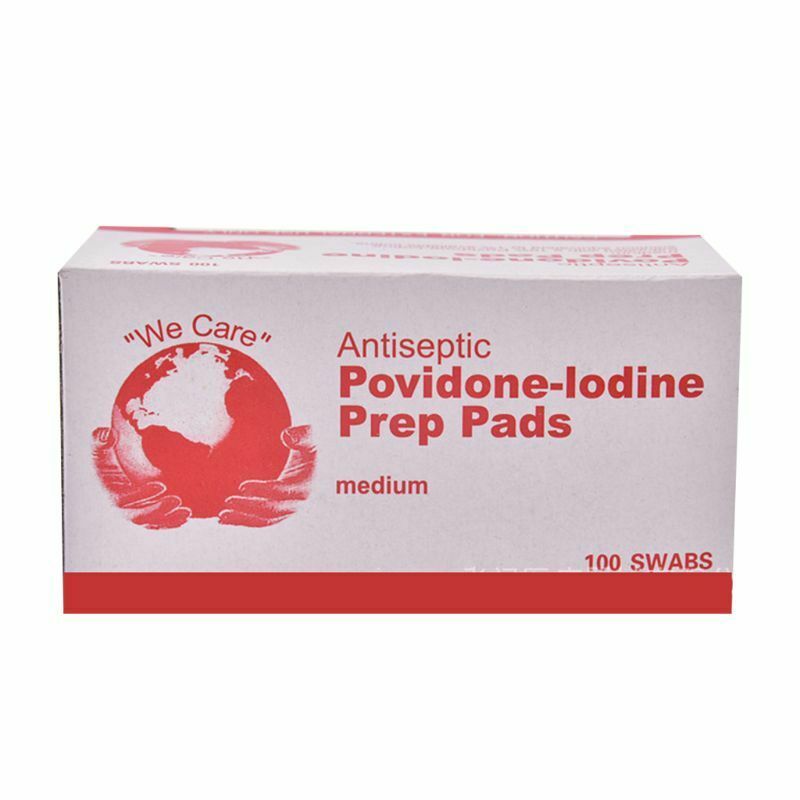 100 Pcs/Box Povidone Iodine Disinfection Sheet Tissue Pads Sterilization Kit New