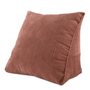 Triangular Lumbar Cushion Back Support Travel Pillow Car Seat Chair S-Coffee