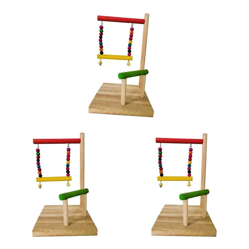 3PCS Bird Perch Stand Parrot Stand Parrots Platform Ladders Exercise Playstand