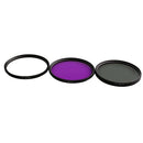 3 Pieces 67mm Professional Photography Lens Filter Kit for DSLR Camera, Includes