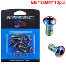 12pcs M5x10mm Disk Brake Rotor Bolts Titanium Bike Brakes Disc Rotor ScrewB Gw