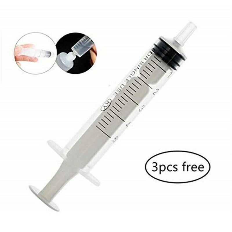 10 X 8ml Lip Gloss Balm Clear Empty Tubes Cosmetic Containers+3pcs Syringes Kit