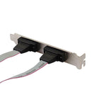 2-Port Serial RS232 DB9 Male COM Port to IDC 10pin Cable w/ Bracket