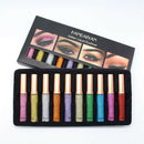 10pcs/set liquid glitter eyeshadow waterproof sequins eye liner shimmer shadowSP