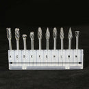 Double Thread Tungsten Steel Drill Bit Rotary Burr Grinding Bit 3mm Handle