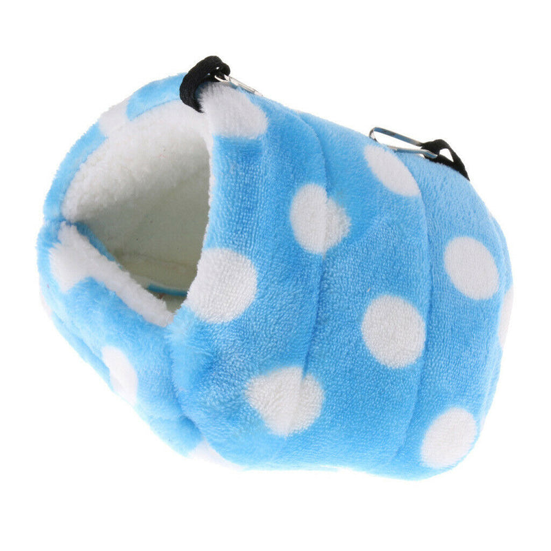 2pcs Guinea Pig House Hammock Bed Hanging Chinchilla Hideout Hut (Blue,Red)