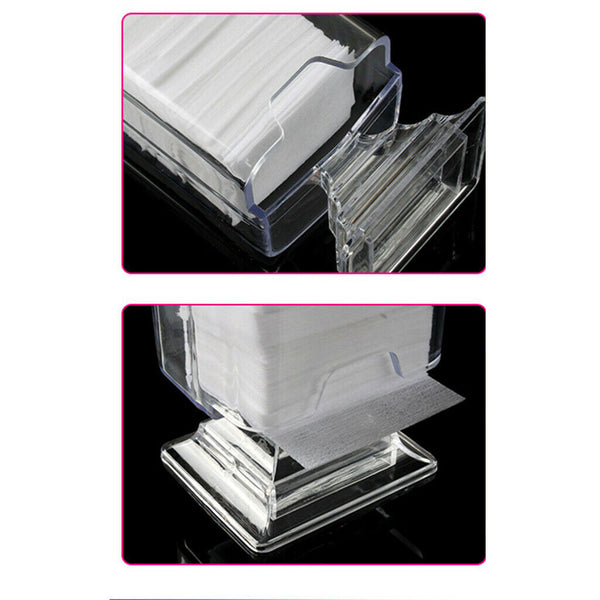 Nail Art Polish Remover Cotton Pad Wipe Holder Container Makeup Pad Box