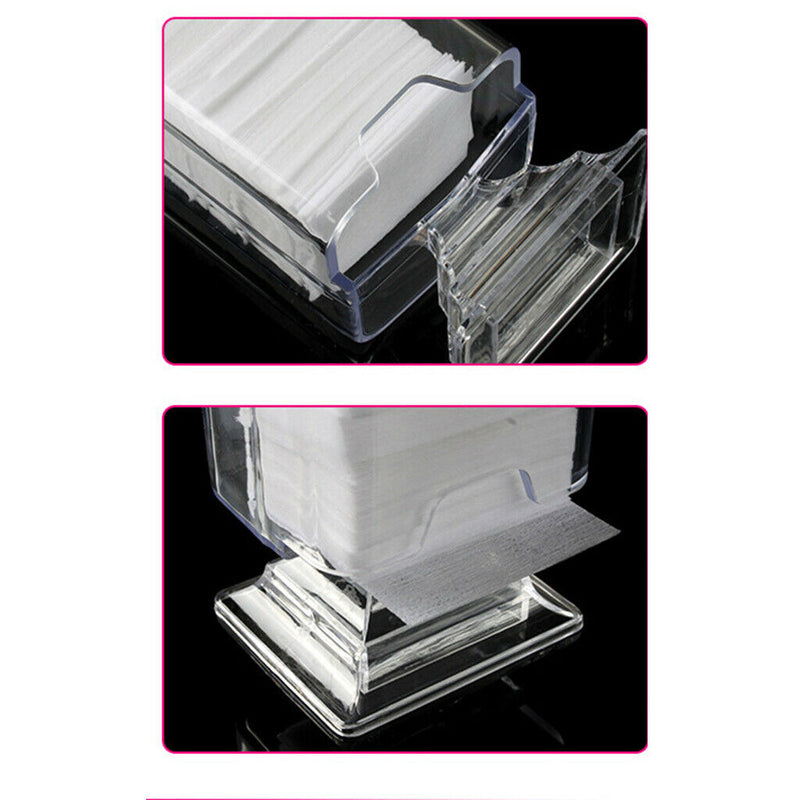 Nail Art Polish Remover Cotton Pad Wipe Holder Container Makeup Pad Box