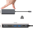 7 in 1 Type-C HUB 4K HDMI Gigabit Ethernet 2 USB3.0 100W PD Card Adapter