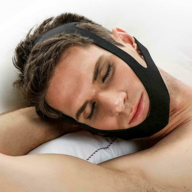 Snore Belt Stop Snoring Chin Strap Apnea Jaw Support AU Solution Sleep D8O2