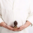 Chinese Tea Pet, Little Buddha Statue Monk, For Kung Fu Tea Tray Decor YLW