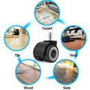 2"Universal Mute Chair Wheel Office Chair Caster Replacement Casters RubberB Hn