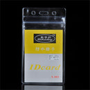 10 PCs Clear Plastic Vertical Waterproof Name Tag  Zipper ID Card Holder  H&LJ