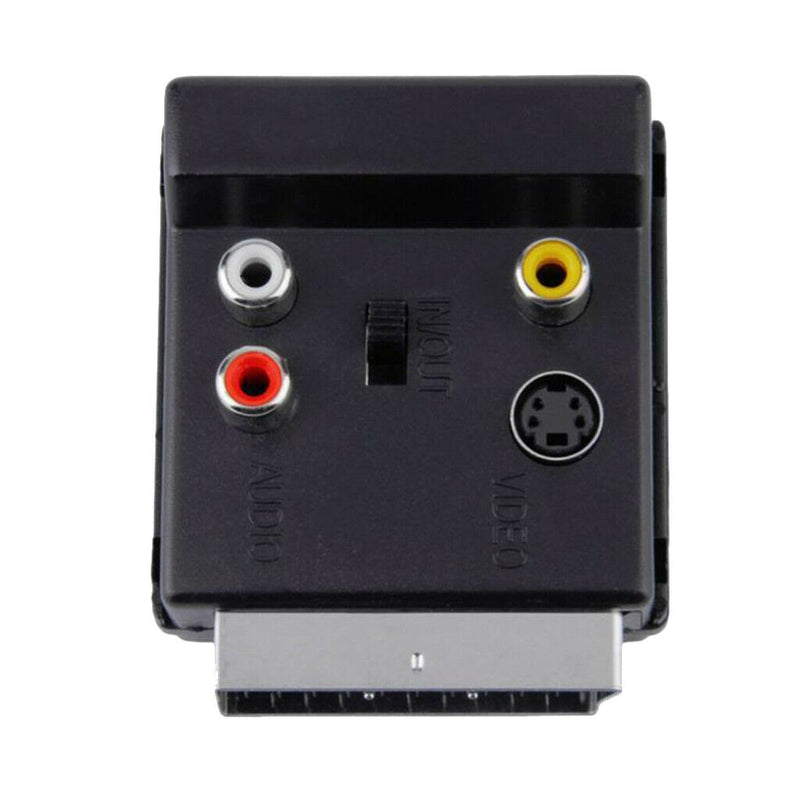 RGB Scart to Composite 3 RCA S-Video TV Adaptor Converter Box Connector