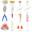 Jewelry Making Supplies Kit Included Charms, Findings, Bead Wire and Cord,