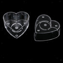 200x Clear Heart Shape Tea Light Cups Candle Container Box for Valentine's Day