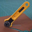28mm Circular Cut Blade Patchwork Rotary Cutter Fabric Leather Craft Tool Yellow