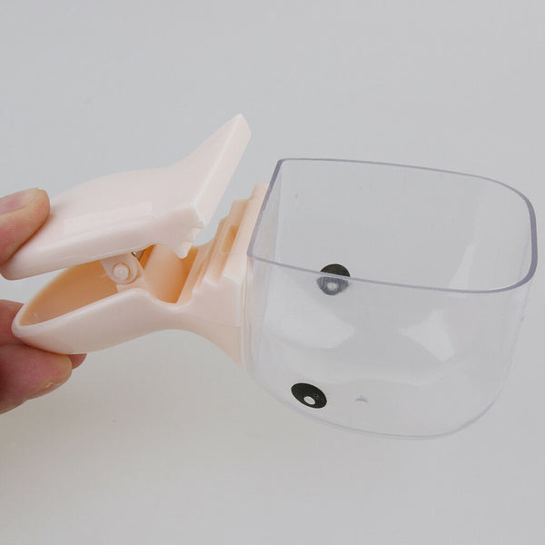 2x Scoop Clip - Pet Food Scoop with Clip Attachment Duckbill Clear Style