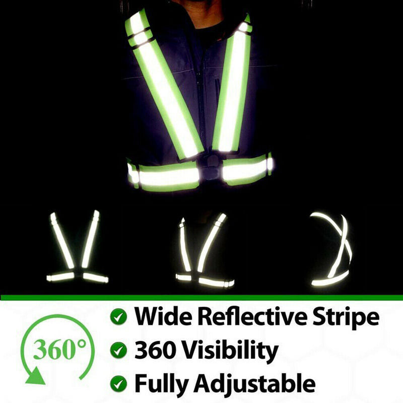 Multi Adjustable Outdoor Safety Visibility Reflective Vest Gear Stripes A