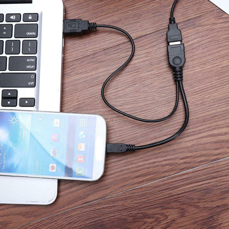 CableDeconn C0204 USB Female to USB+Micro USB Male OTG Y Cable Splitter