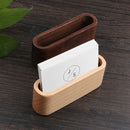 Desktop Name Card Organizer Wooden Box Business Card Holder Wood Credit Car