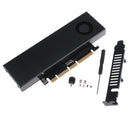 12V+3.3V M.2 NVMe To PCIE3.0 Cooling Fan Case SSD Dual Interface