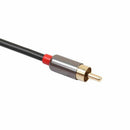1M 3.5mm Male Jack to 2 RCA Male AUX Analog Stereo Audio Y Adapter Cable Co