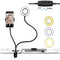 LED Selfie Ring Light with Cell Phone Holder Flexible Stand Stream Lamp ST-33