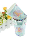 6pcs Mermaid Paper Cups Disposable Tableware For Kids Birthday Wedding M&E