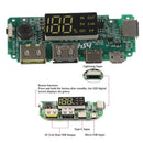 LED Dual USB 5V 2.4A Type-C/Micro/Lightning USB Power Bank 18650 Charger BoardTO