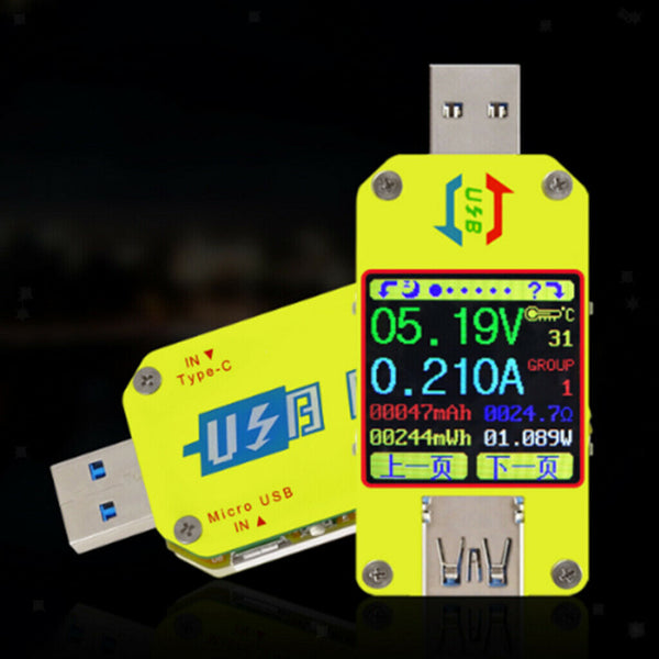 UM34C USB3.0 Color LCD Display  Multifunctional Voltage Current Meter