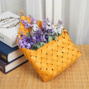 Natural Fir Handmade Wall Hanging Woven Basket Flower Fruits Storage Case