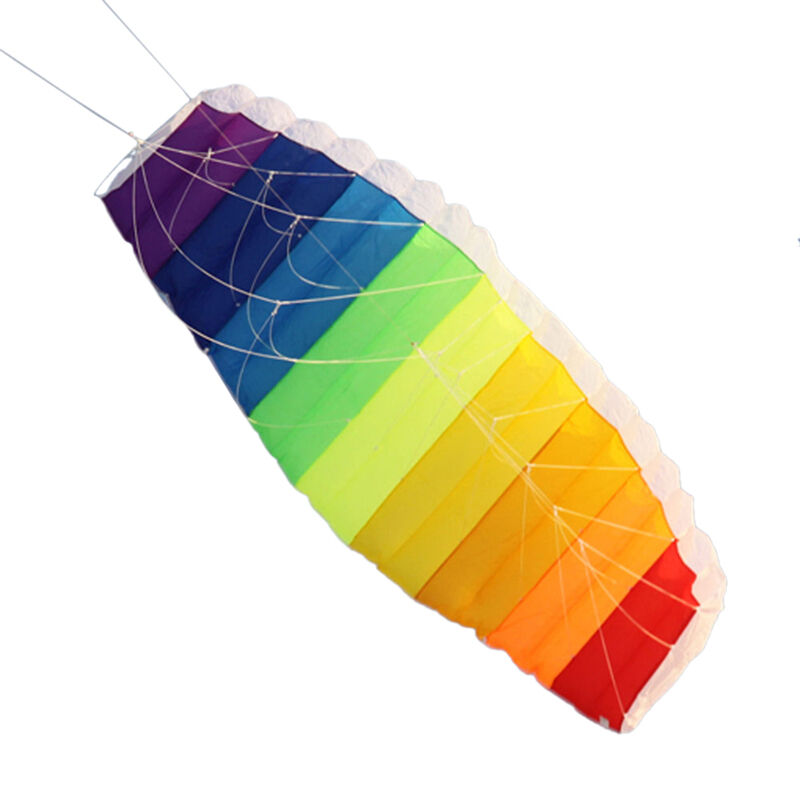 Rainbow Sports Beach Kite Power Dual  Stunt Parafoil Parachute For BeginnerJ Gw
