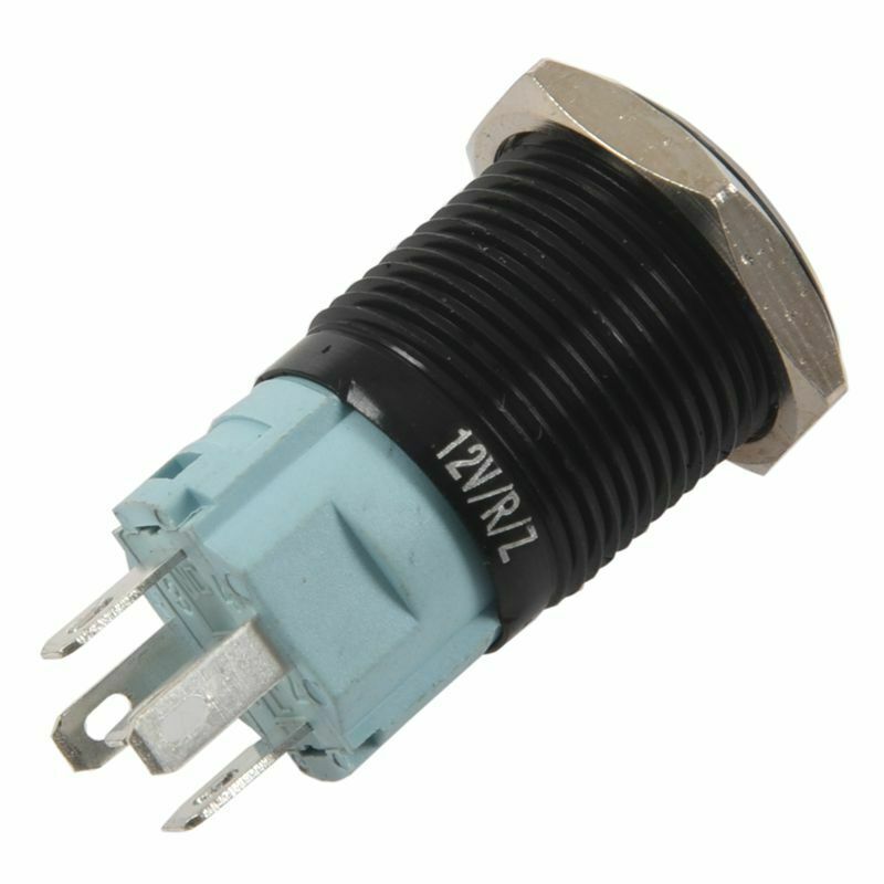 Red On Off LED 12V Latching Push Button Power Switch Waterproof 16mm Z9L6