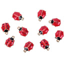 10Pcs/Set Enamel Alloy Ladybug Charms Pendant Jewelry Findings DIY Making  3C