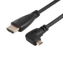 Right Angled 90 Degree Micro HDMI to HDMI Cable Telescopic Spring HDMI Wire