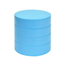 4 Layers Rotatable Jewelry Storage Box Plastic Cosmetic Container (Blue) A
