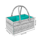 Portable Infant Kids Nappy Felt Baby Diaper Caddy Organizer Foldable Storage Bag