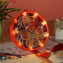 Red Butterfly 5D Diamond Painting LED Light Full Drill For Home Decor w/ Tassel