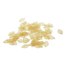 100Pcs Golden metal Pierced Tree Leaves for DIY