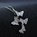 Butterfly Rhinestone Pendant Necklace Fashion Women Statement Chain Choker