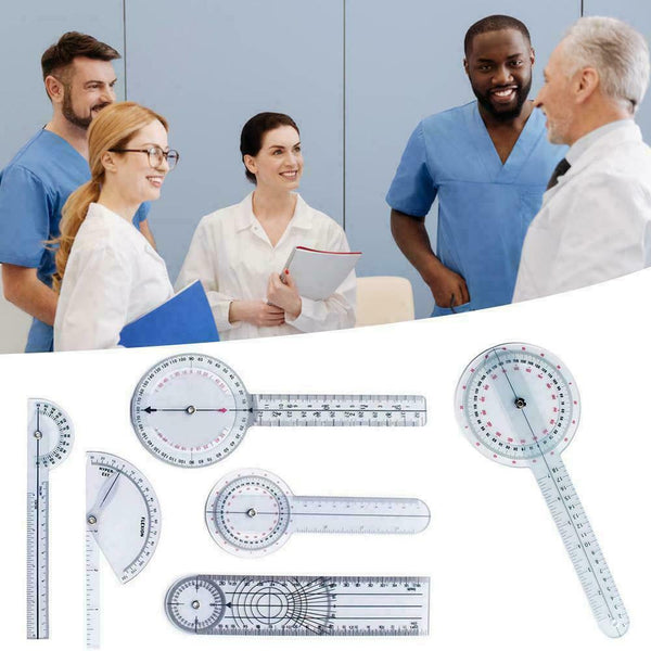 6pcs/set Multi-Ruler Spinal Finger Goniometer Angle Spinal Ruler N3G1