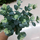 16 Heads Eucalyptus Bouquet Branches Silk Artificial Leaves Flower Decorati I1D9