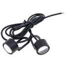 2Pcs Motorcycle Rearview Mirror Eagle Eye 3 LED Flash Strobe Lights Red FT