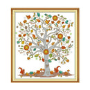 Tree DIY Stamped Cross Stitch Kit Printed Pattern Without Frame 14CT 30x32cm