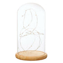 Battery Operated LED Lights Glass Cloche Table Lamp Fairy Lights Crafts B