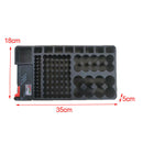 98 Grids Battery Storage Organizer Holder Tester Battery Caddy Rack Case Box Hn