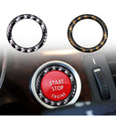 Start Stop Button Switch Ignition Cover Trim Surround Engine Ring for BMW Black