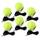 Set of 6 Rubber Tennis Training Balls on A Rope